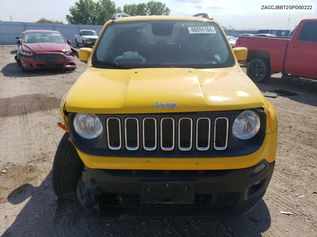 2016 Jeep Renegade Latitude VIN: ZACCJBBT2GPD00222 Lot: 68894184