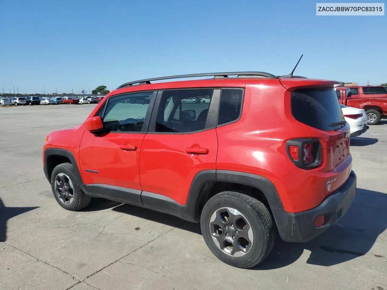 2016 Jeep Renegade Latitude VIN: ZACCJBBW7GPC83315 Lot: 69268444