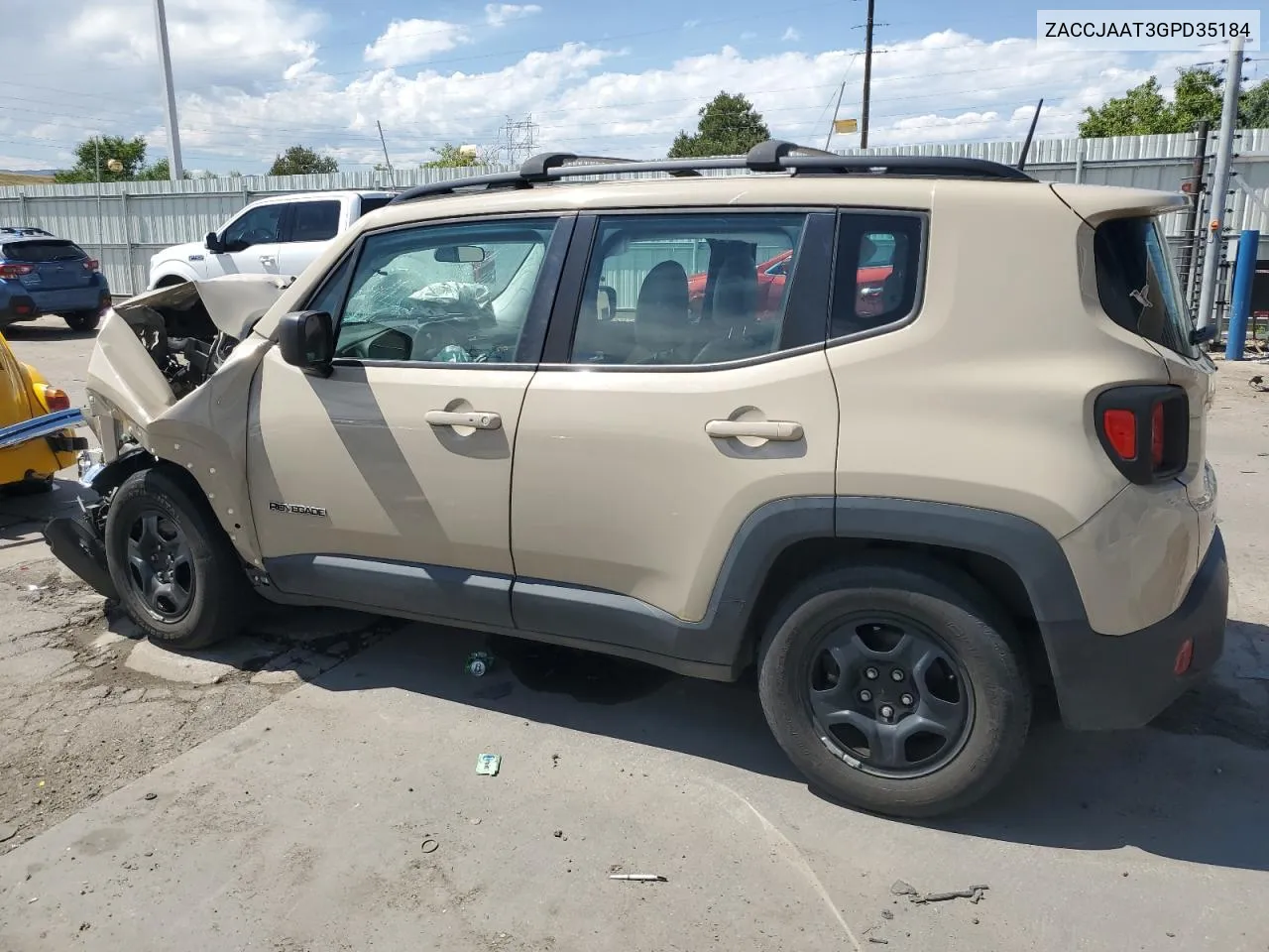 2016 Jeep Renegade Sport VIN: ZACCJAAT3GPD35184 Lot: 69284804