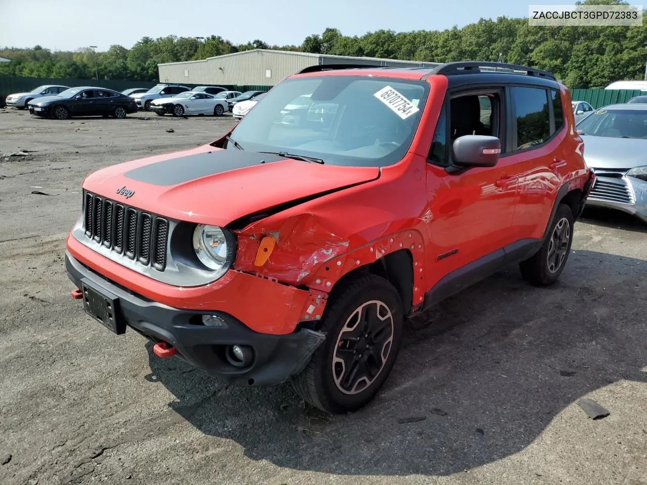 2016 Jeep Renegade Trailhawk VIN: ZACCJBCT3GPD72383 Lot: 69707754