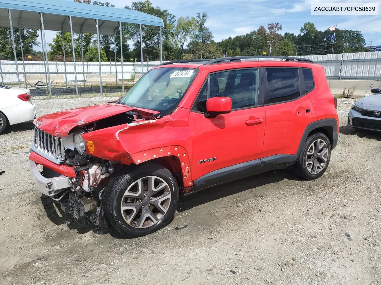 2016 Jeep Renegade Latitude VIN: ZACCJABT7GPC58639 Lot: 70304264