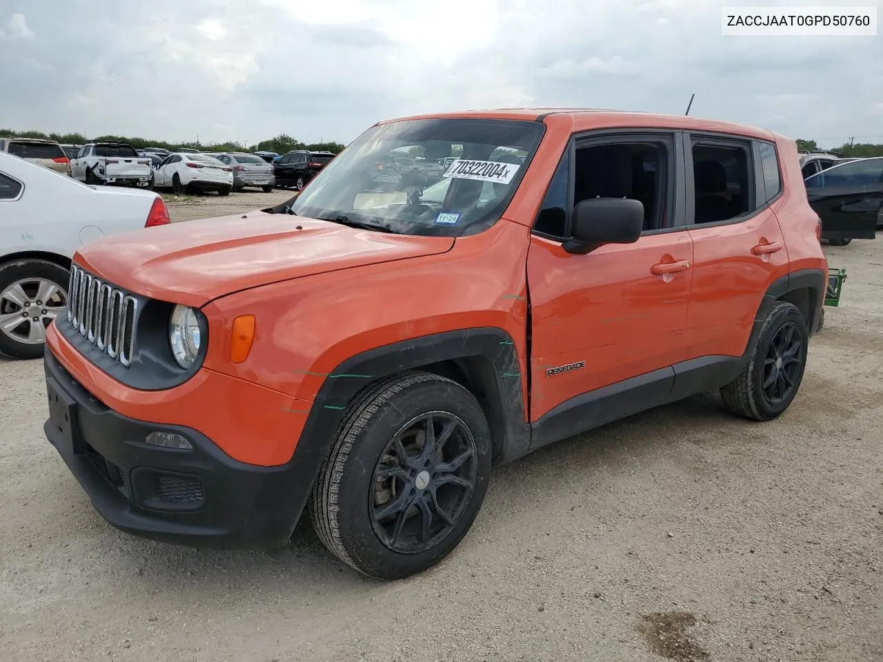 2016 Jeep Renegade Sport VIN: ZACCJAAT0GPD50760 Lot: 70322004