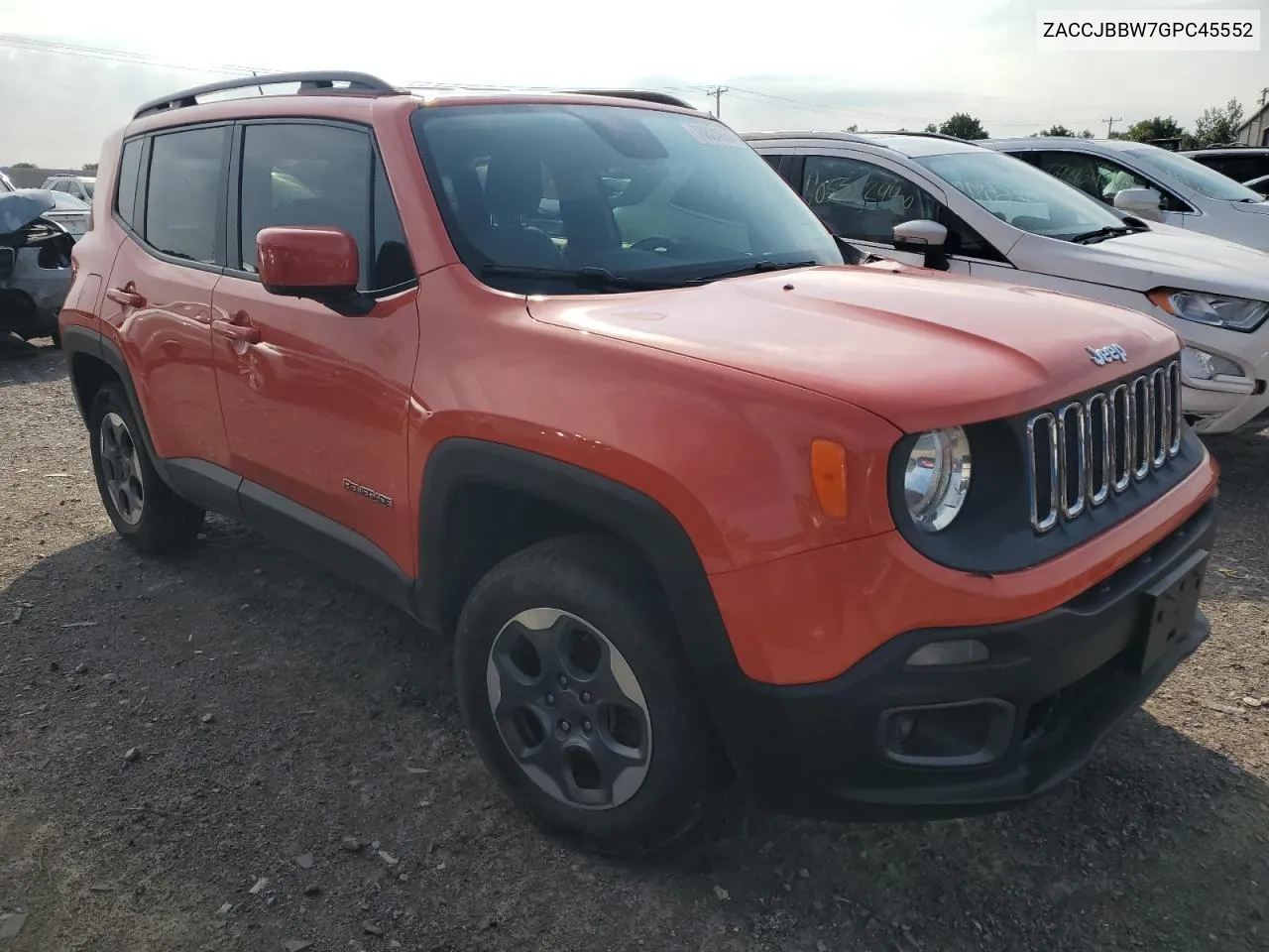 2016 Jeep Renegade Latitude VIN: ZACCJBBW7GPC45552 Lot: 70624654