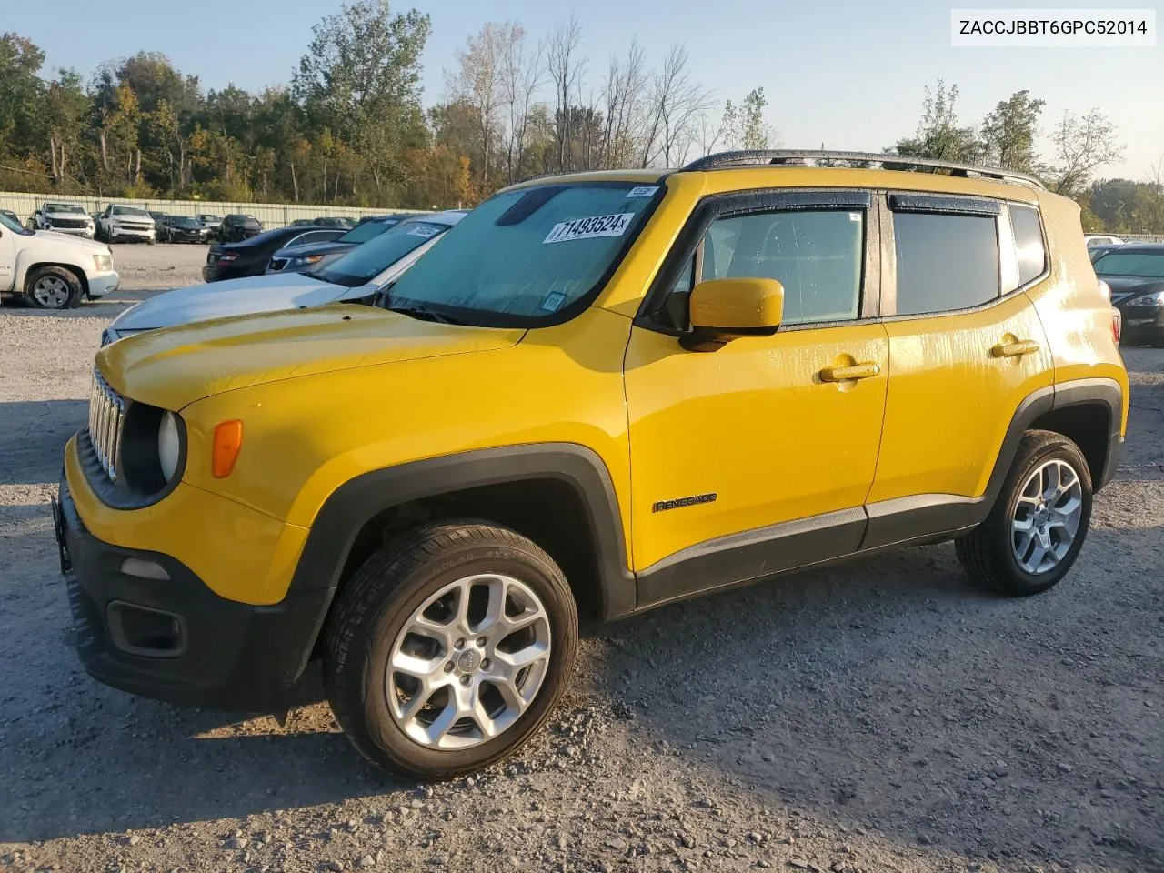 2016 Jeep Renegade Latitude VIN: ZACCJBBT6GPC52014 Lot: 71493524