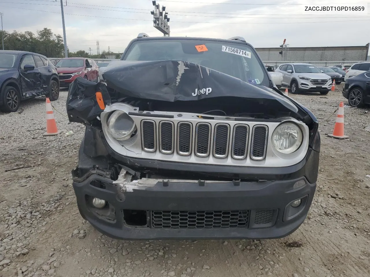 2016 Jeep Renegade Limited VIN: ZACCJBDT1GPD16859 Lot: 71568714