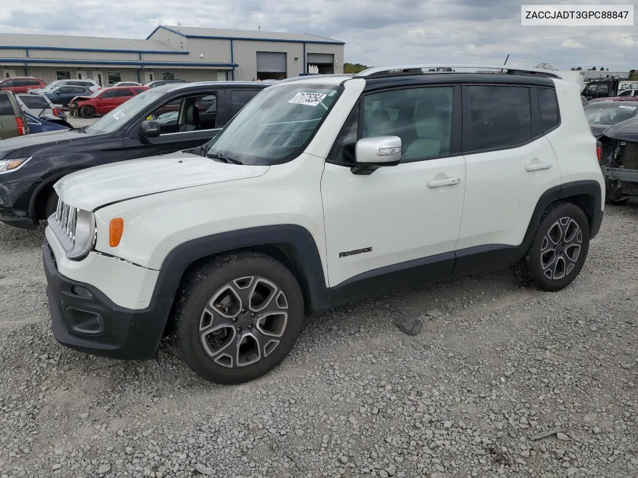 2016 Jeep Renegade Limited VIN: ZACCJADT3GPC88847 Lot: 71775254