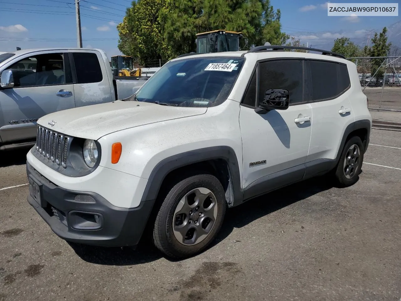 ZACCJABW9GPD10637 2016 Jeep Renegade Latitude