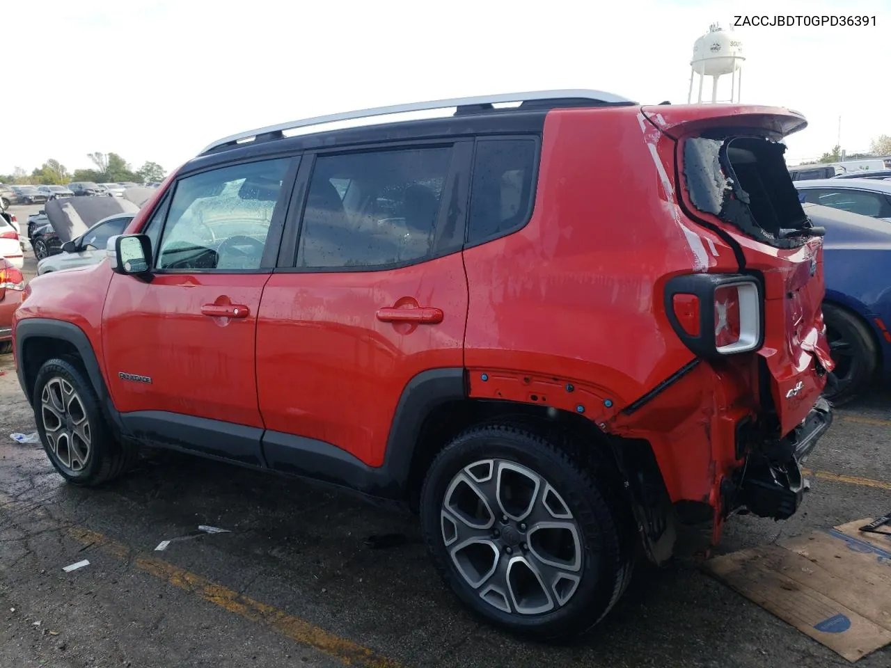 2016 Jeep Renegade Limited VIN: ZACCJBDT0GPD36391 Lot: 72021984