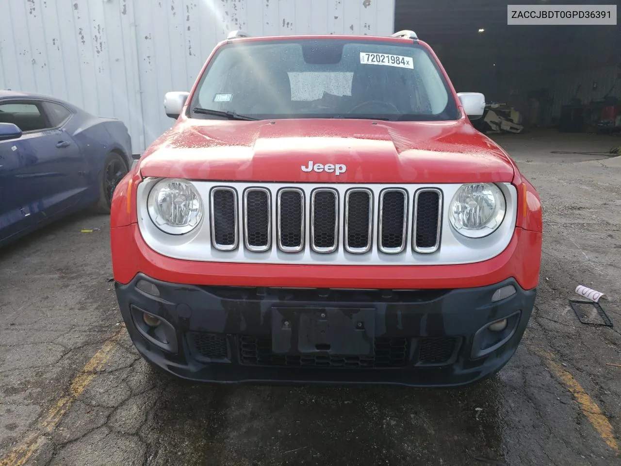 2016 Jeep Renegade Limited VIN: ZACCJBDT0GPD36391 Lot: 72021984