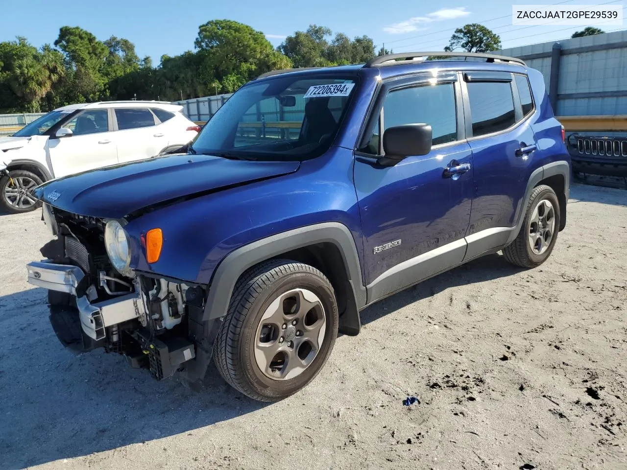 2016 Jeep Renegade Sport VIN: ZACCJAAT2GPE29539 Lot: 72206394