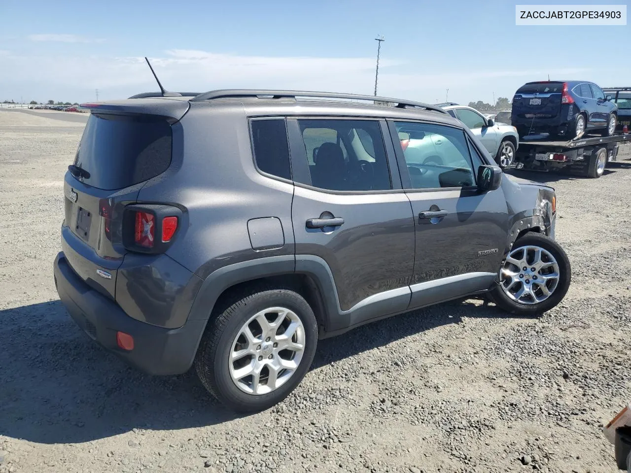 2016 Jeep Renegade Latitude VIN: ZACCJABT2GPE34903 Lot: 72418684