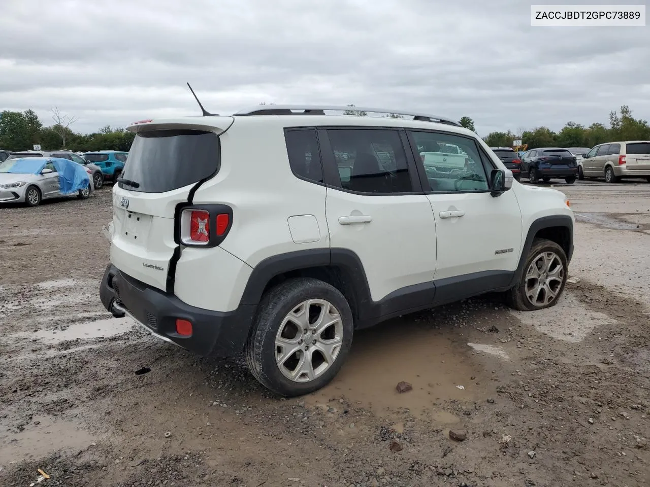 2016 Jeep Renegade Limited VIN: ZACCJBDT2GPC73889 Lot: 72735464