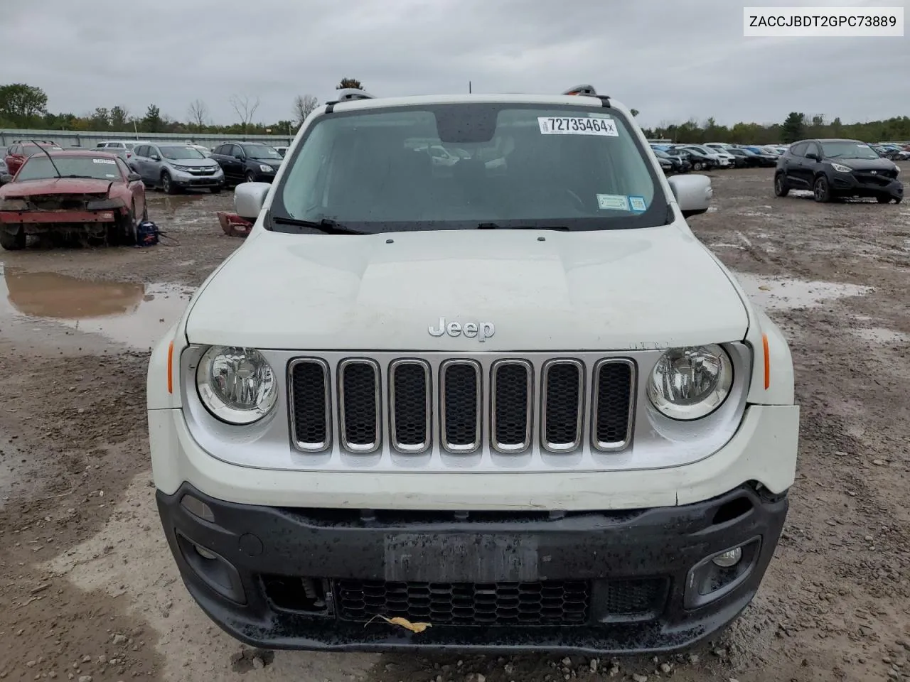 2016 Jeep Renegade Limited VIN: ZACCJBDT2GPC73889 Lot: 72735464