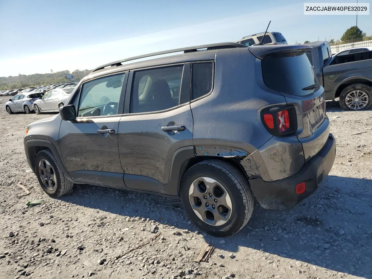 2016 Jeep Renegade Latitude VIN: ZACCJABW4GPE32029 Lot: 72919244