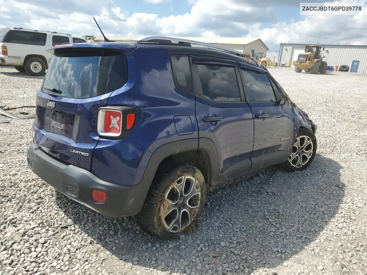 2016 Jeep Renegade Limited VIN: ZACCJBDT6GPD39778 Lot: 73493214