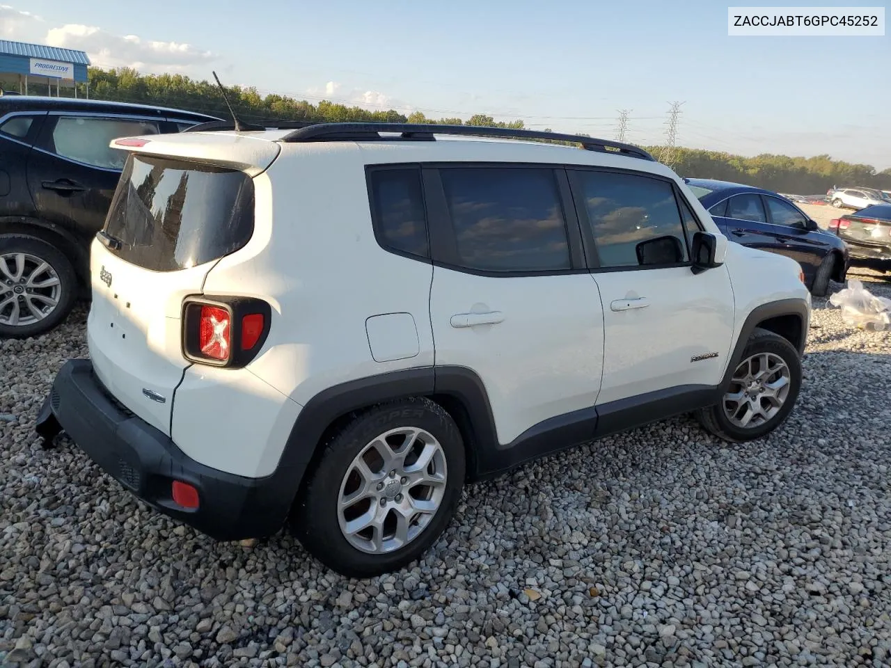 2016 Jeep Renegade Latitude VIN: ZACCJABT6GPC45252 Lot: 73769674