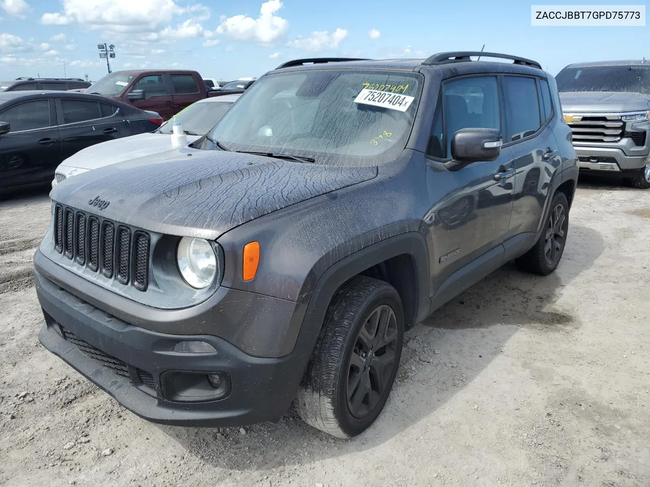 2016 Jeep Renegade Latitude VIN: ZACCJBBT7GPD75773 Lot: 75207404