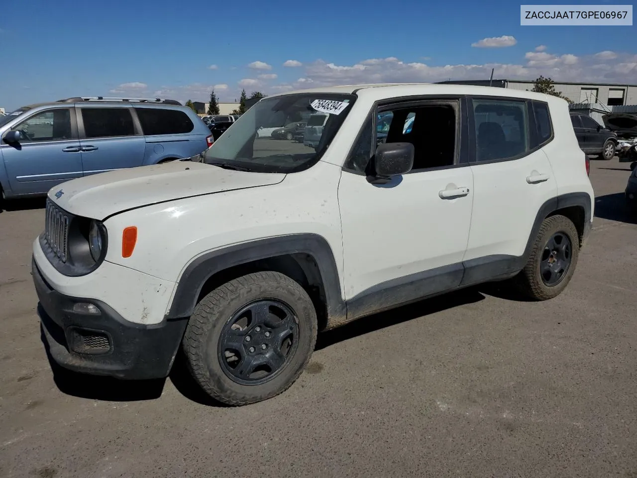 2016 Jeep Renegade Sport VIN: ZACCJAAT7GPE06967 Lot: 75848394