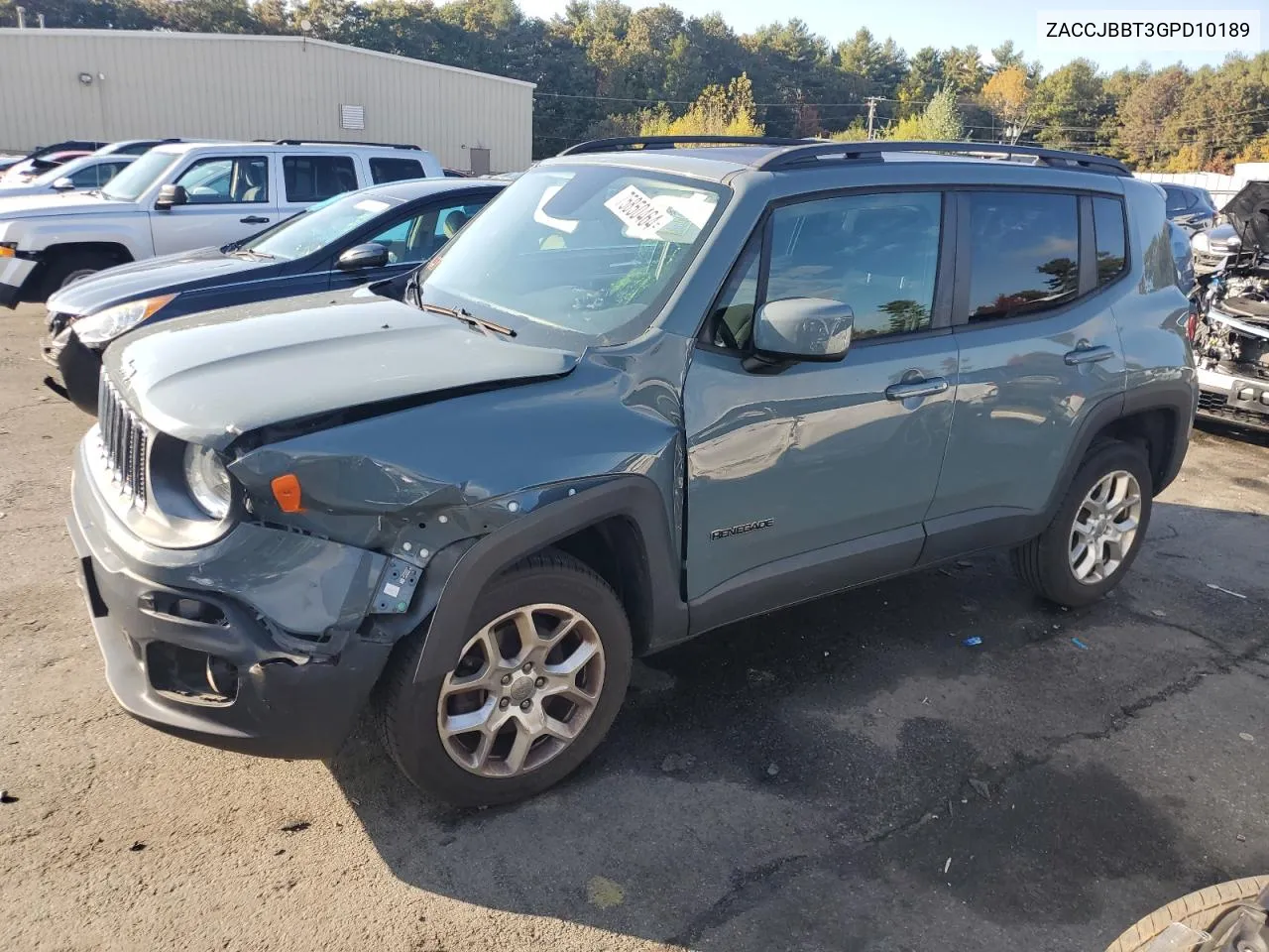 2016 Jeep Renegade Latitude VIN: ZACCJBBT3GPD10189 Lot: 75850464