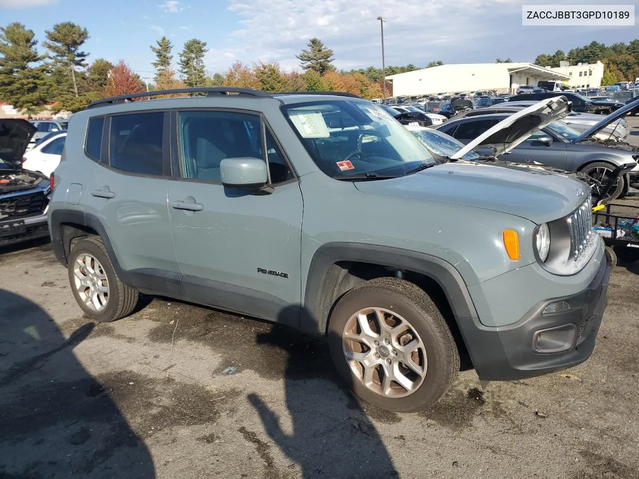 2016 Jeep Renegade Latitude VIN: ZACCJBBT3GPD10189 Lot: 75850464