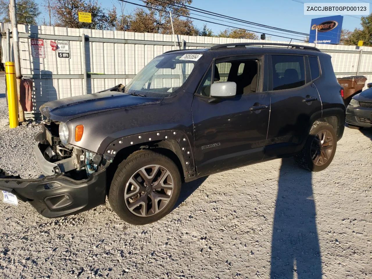 2016 Jeep Renegade Latitude VIN: ZACCJBBT0GPD00123 Lot: 76053554