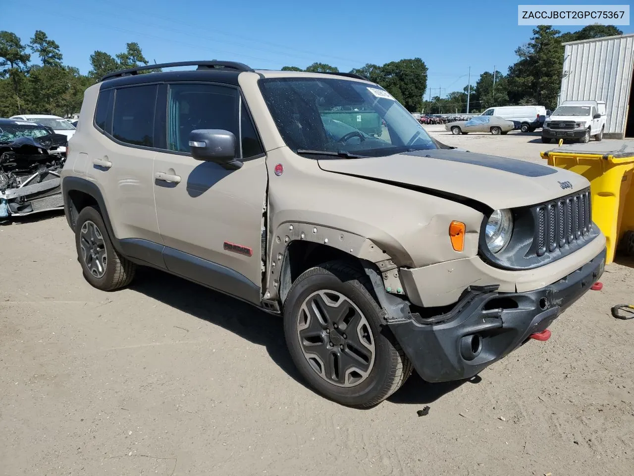 2016 Jeep Renegade Trailhawk VIN: ZACCJBCT2GPC75367 Lot: 76098764