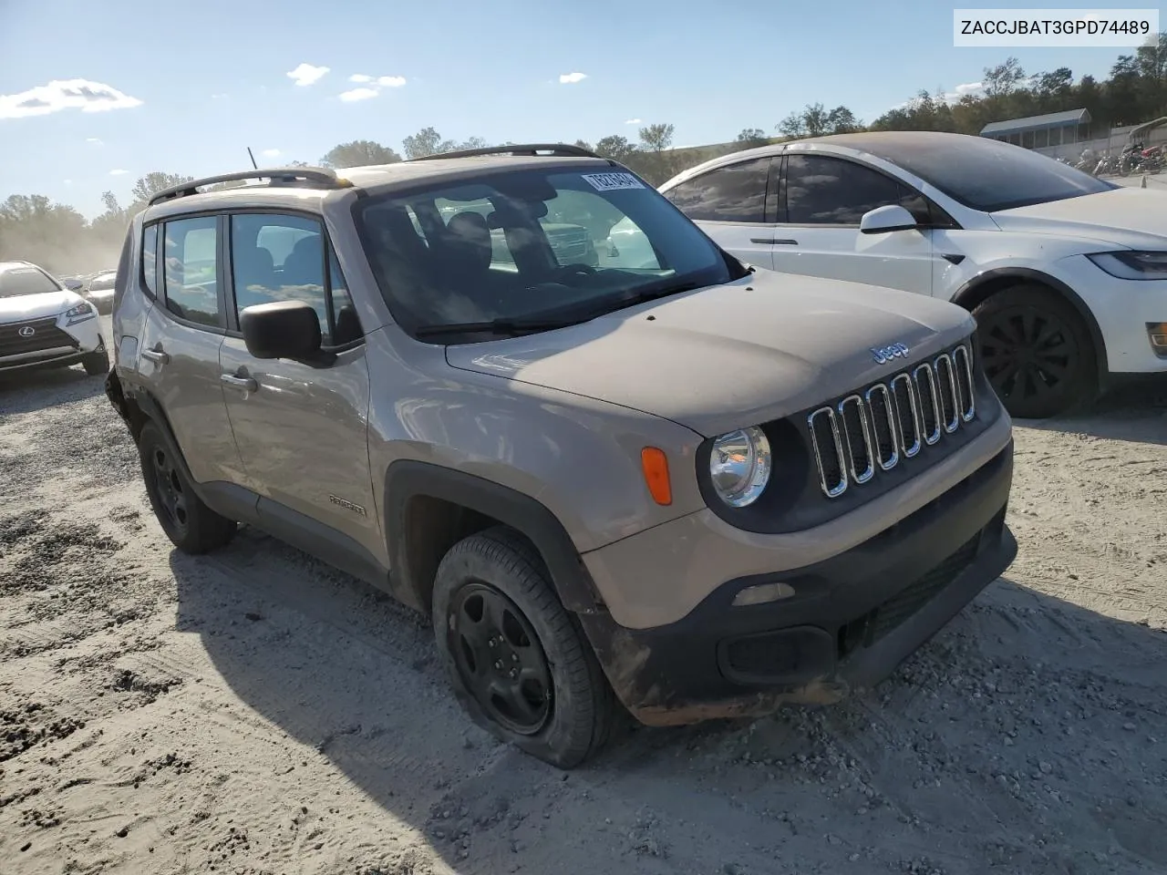 2016 Jeep Renegade Sport VIN: ZACCJBAT3GPD74489 Lot: 76276434