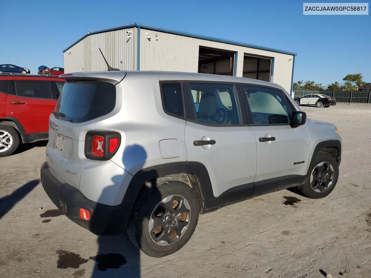 ZACCJAAW0GPC58817 2016 Jeep Renegade Sport