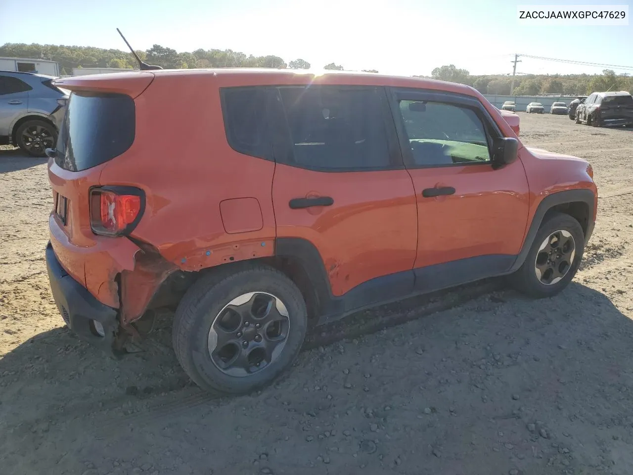 ZACCJAAWXGPC47629 2016 Jeep Renegade Sport