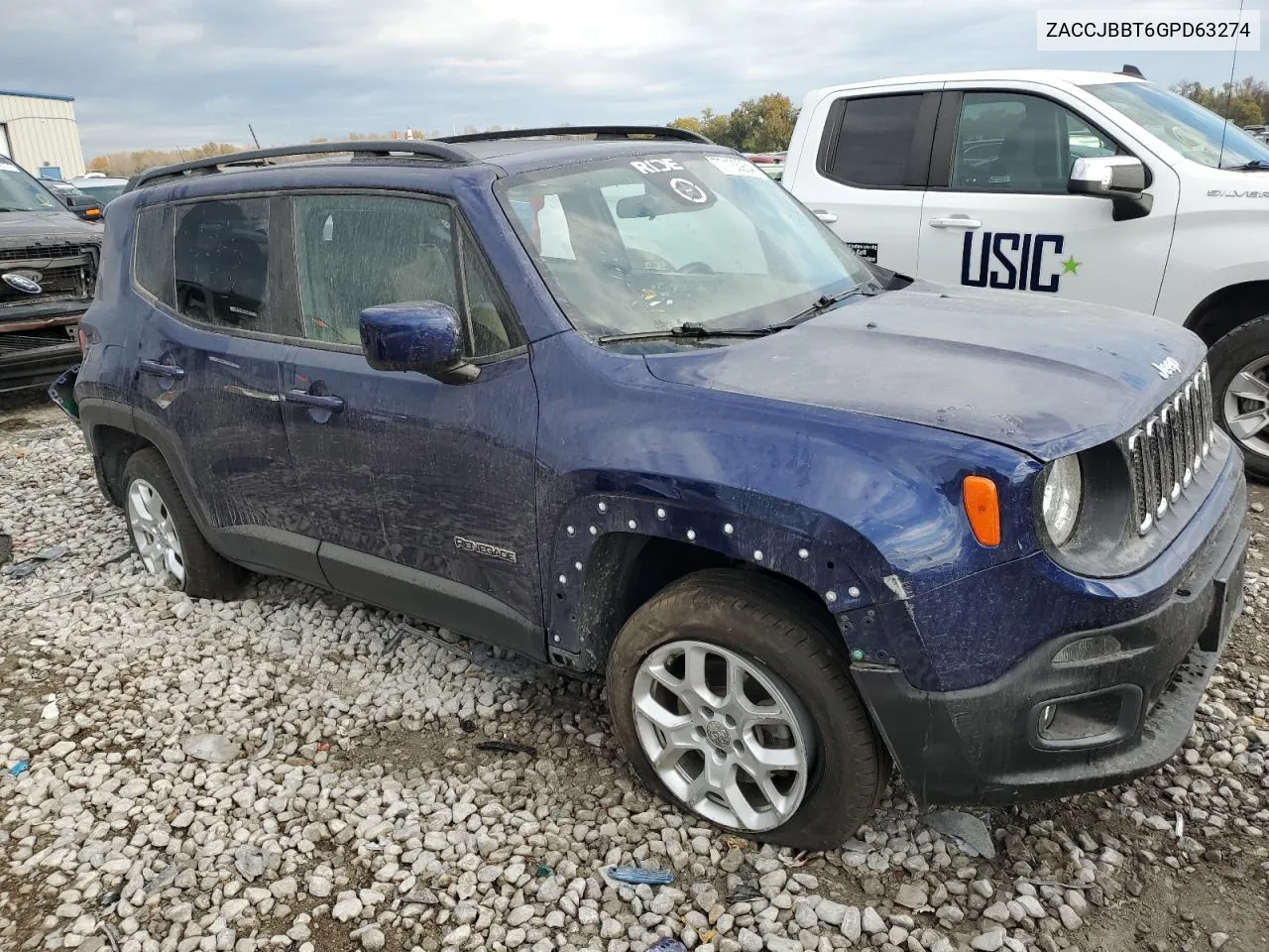 2016 Jeep Renegade Latitude VIN: ZACCJBBT6GPD63274 Lot: 77133934