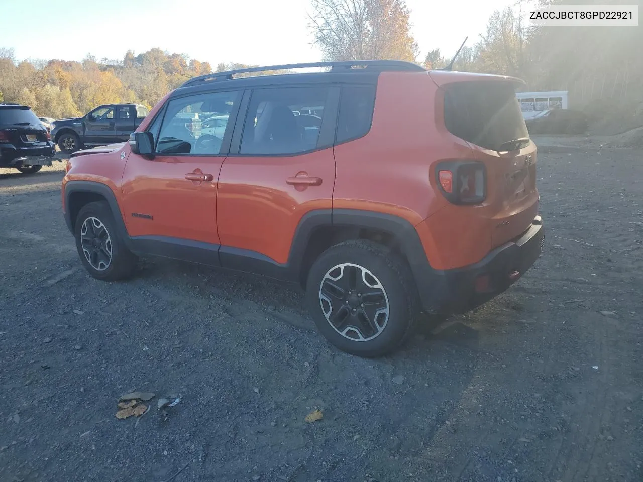 2016 Jeep Renegade Trailhawk VIN: ZACCJBCT8GPD22921 Lot: 77855834