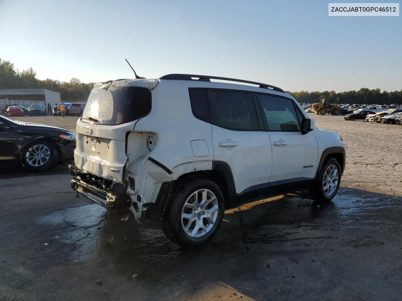 2016 Jeep Renegade Latitude VIN: ZACCJABT0GPC46512 Lot: 77907884