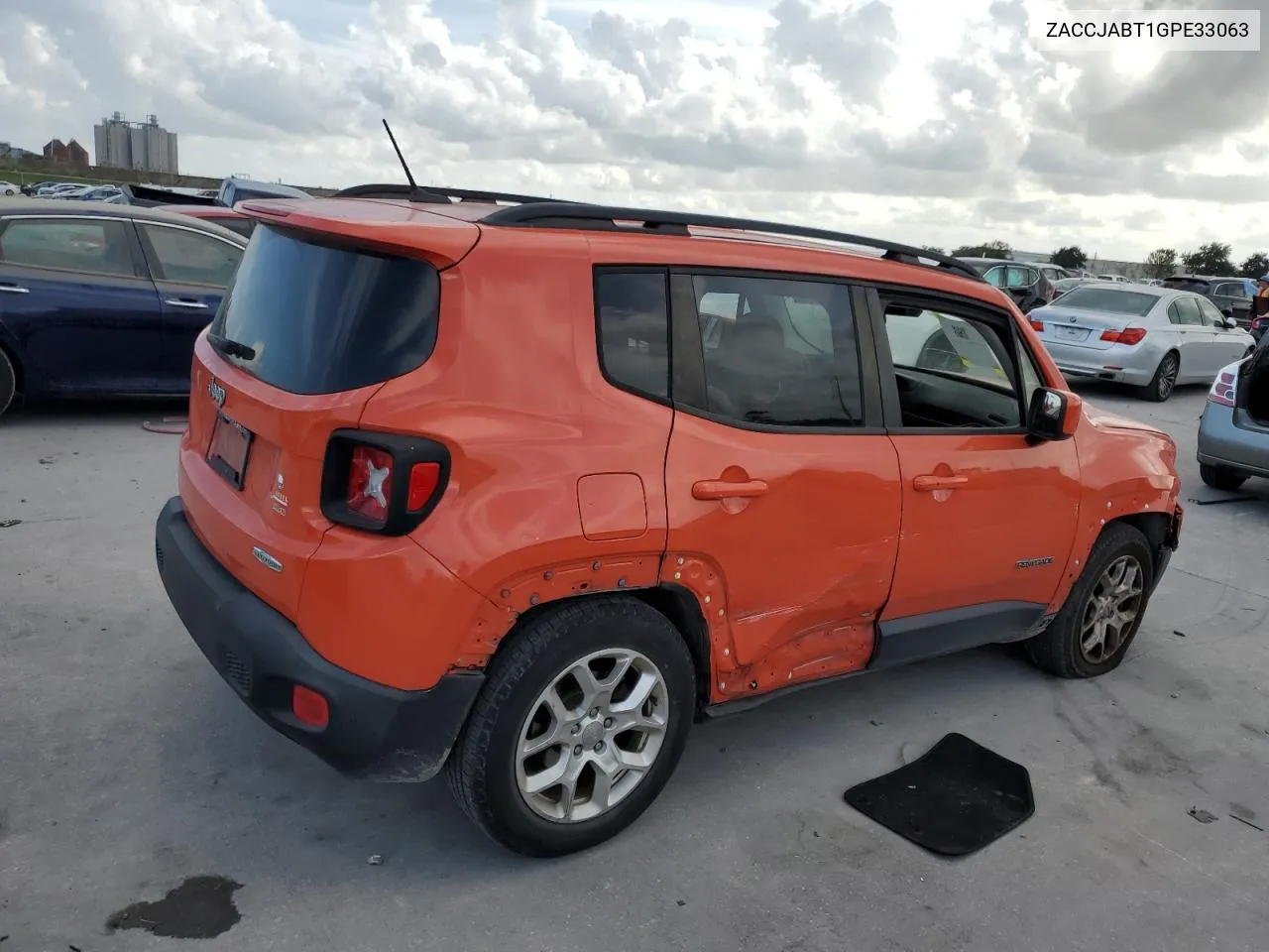 2016 Jeep Renegade Latitude VIN: ZACCJABT1GPE33063 Lot: 78265364