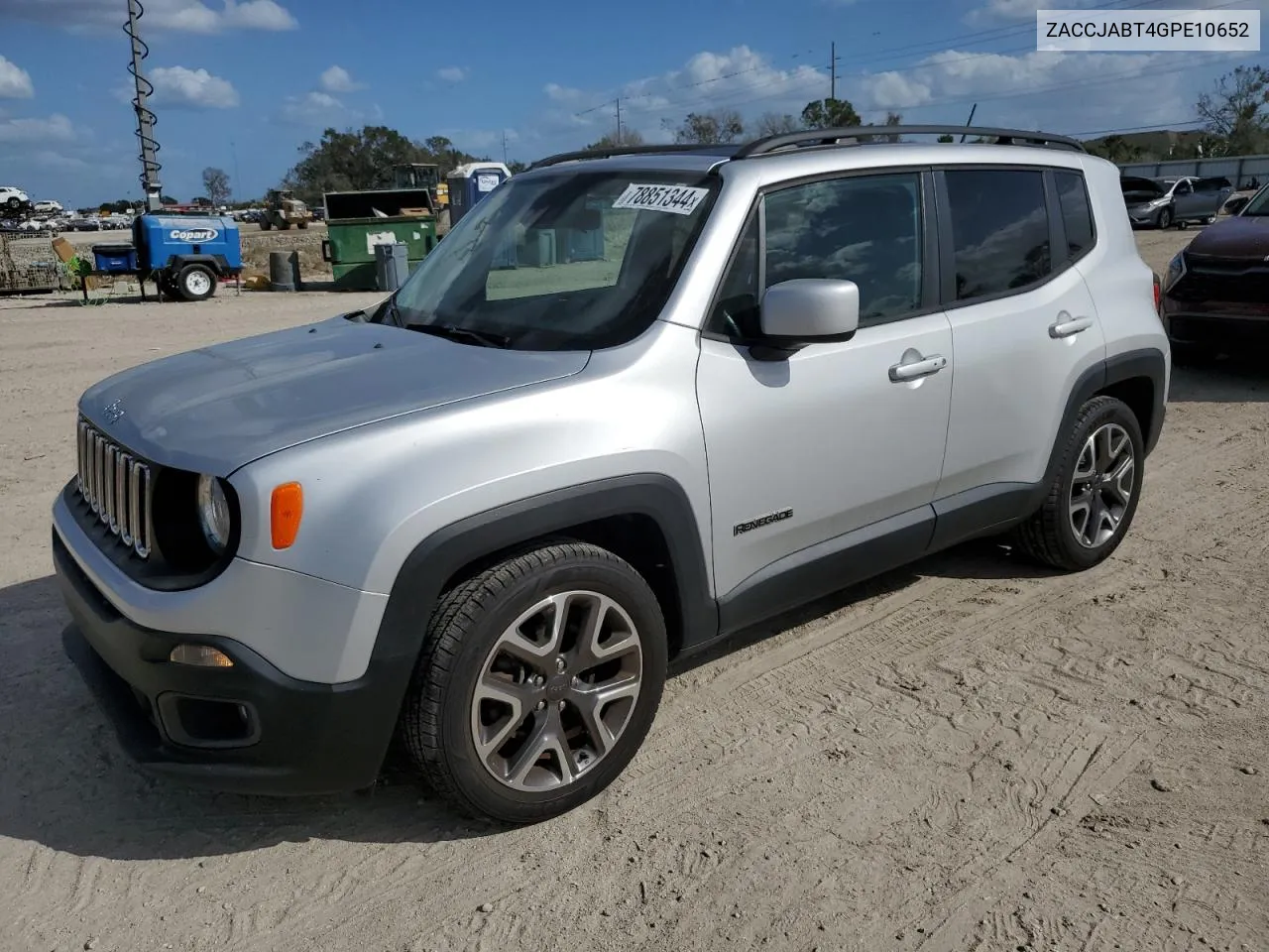 2016 Jeep Renegade Latitude VIN: ZACCJABT4GPE10652 Lot: 78851344