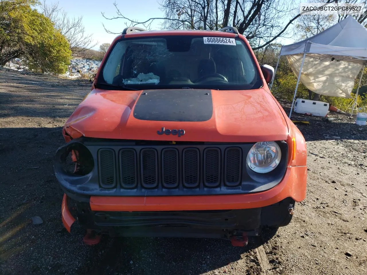 2016 Jeep Renegade Trailhawk VIN: ZACCJBCT2GPC89527 Lot: 80886624