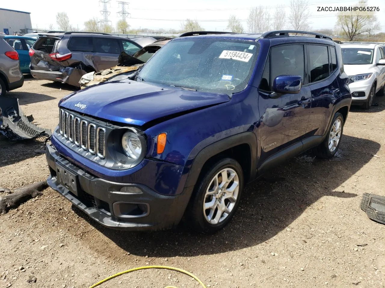 2017 Jeep Renegade Latitude VIN: ZACCJABB4HPG65276 Lot: 51594434