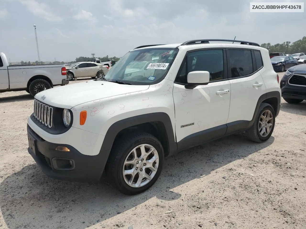 2017 Jeep Renegade Latitude VIN: ZACCJBBB9HPF43678 Lot: 55519074