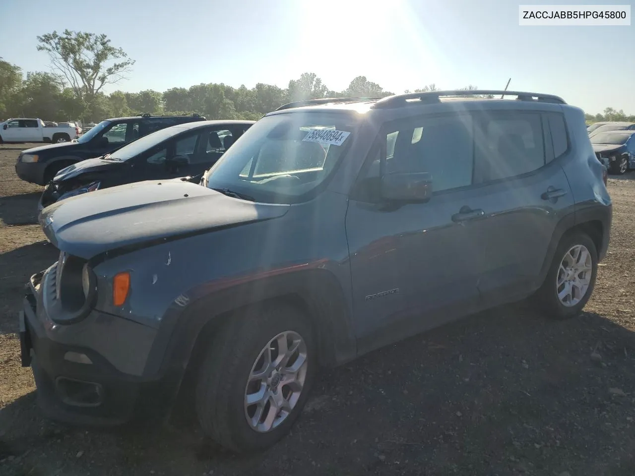 2017 Jeep Renegade Latitude VIN: ZACCJABB5HPG45800 Lot: 58948694