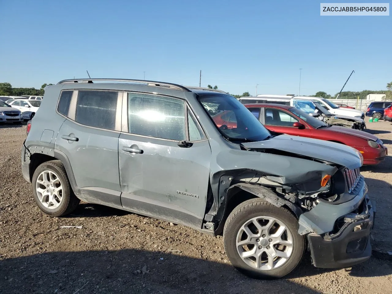 2017 Jeep Renegade Latitude VIN: ZACCJABB5HPG45800 Lot: 58948694