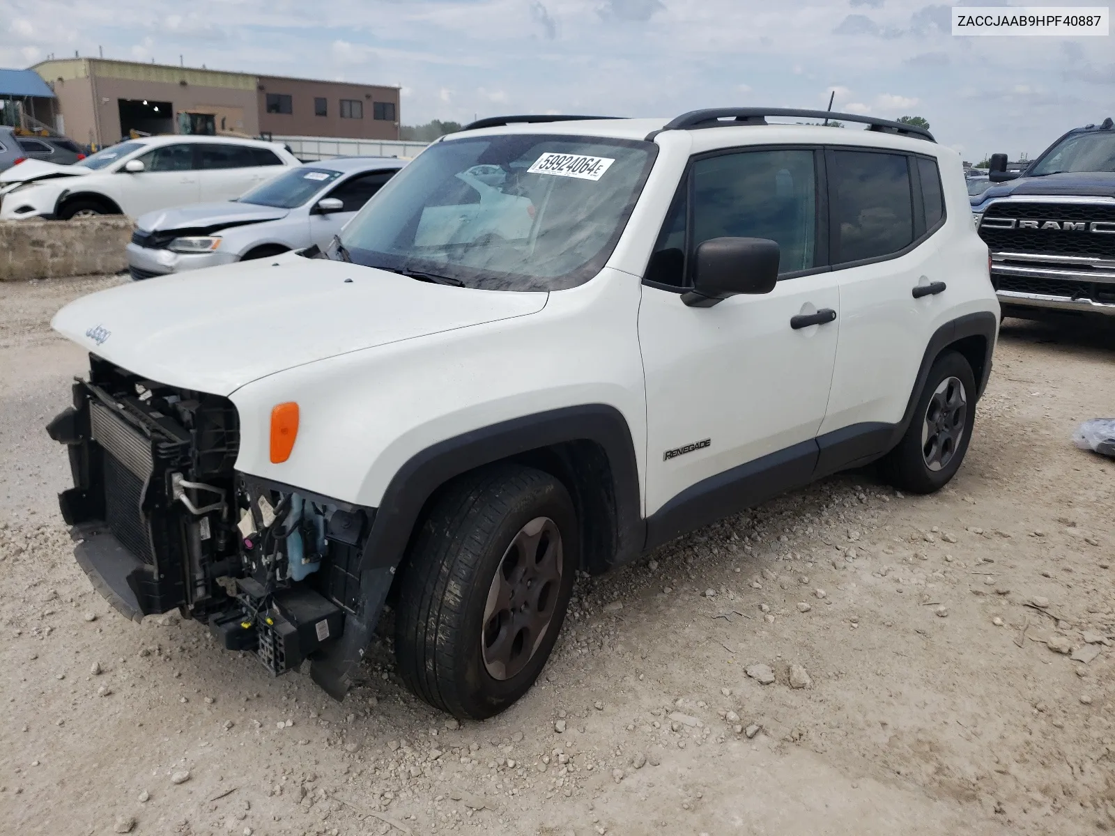 2017 Jeep Renegade Sport VIN: ZACCJAAB9HPF40887 Lot: 59924064