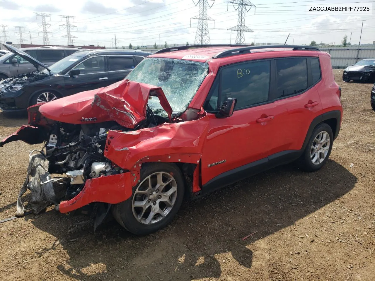 2017 Jeep Renegade Latitude VIN: ZACCJABB2HPF77925 Lot: 65633424