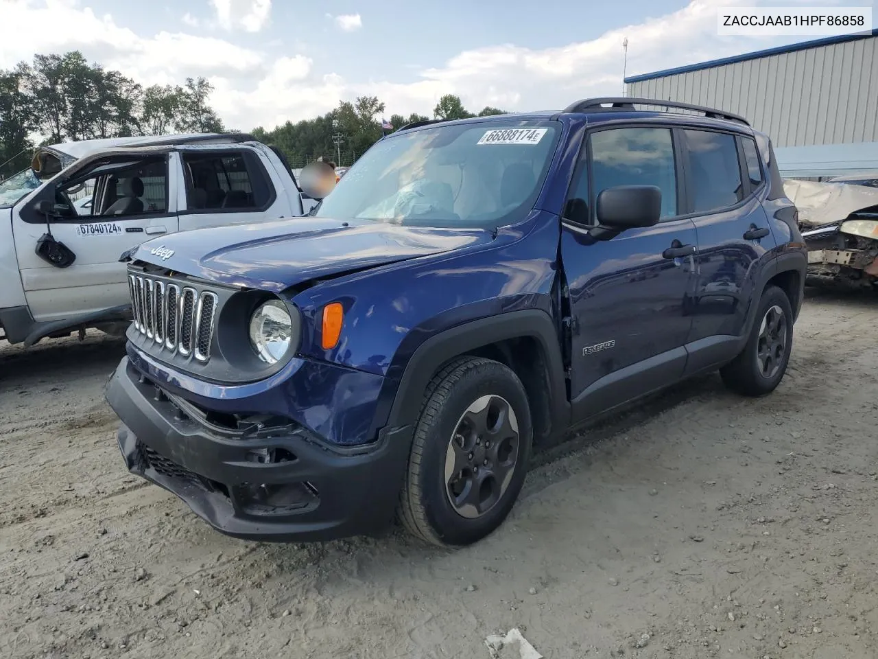 2017 Jeep Renegade Sport VIN: ZACCJAAB1HPF86858 Lot: 66888174