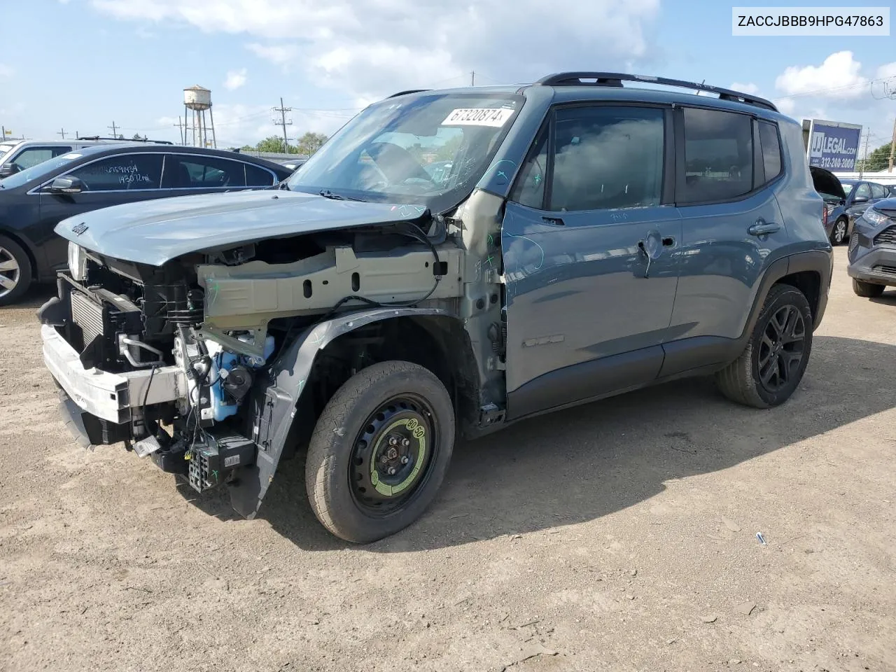 2017 Jeep Renegade Latitude VIN: ZACCJBBB9HPG47863 Lot: 67320874