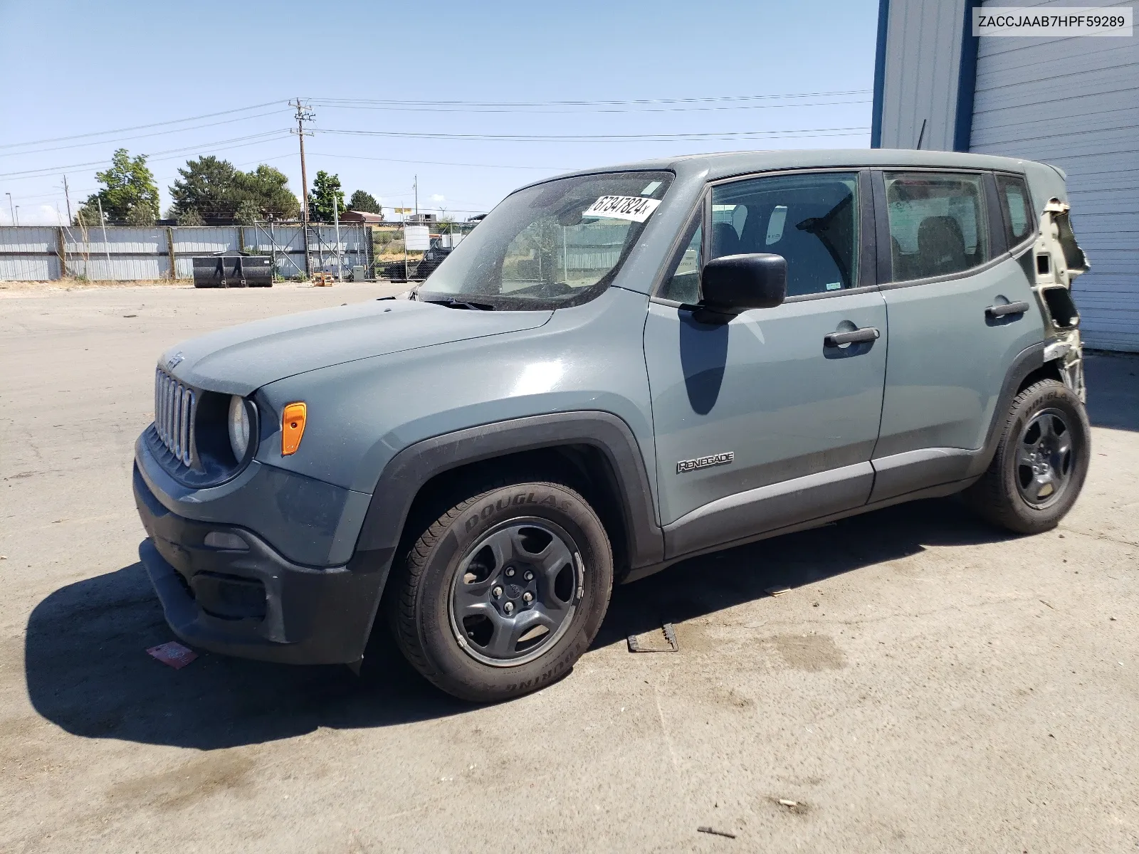 ZACCJAAB7HPF59289 2017 Jeep Renegade Sport