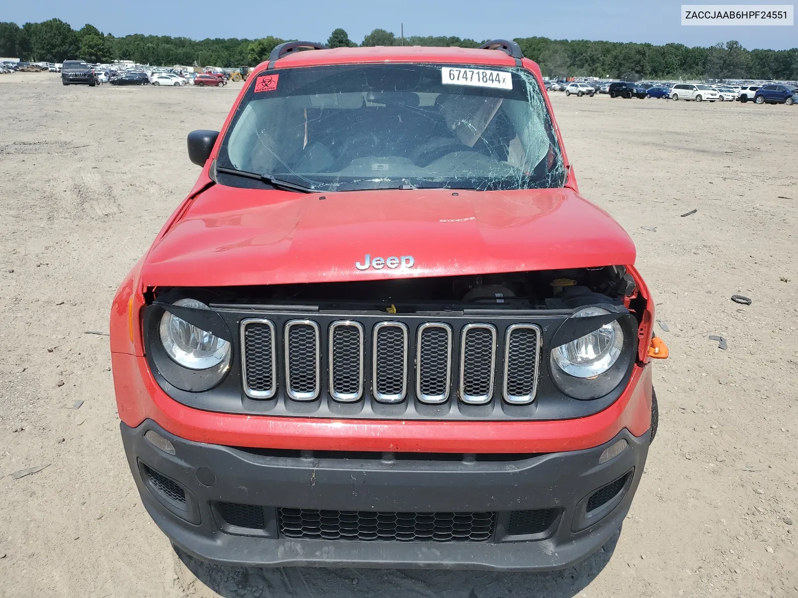 2017 Jeep Renegade Sport VIN: ZACCJAAB6HPF24551 Lot: 67471844