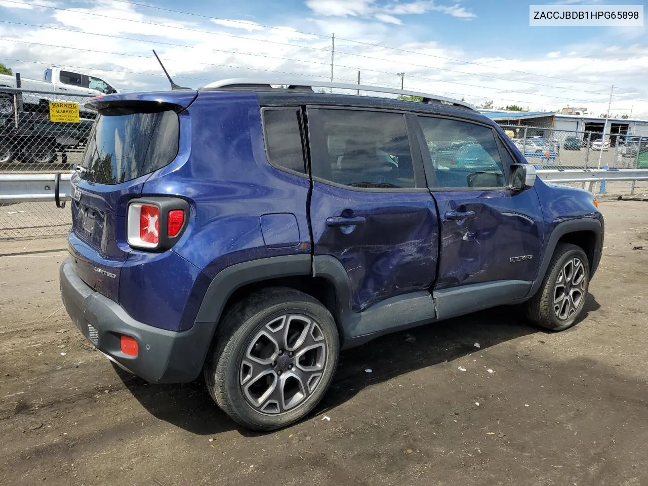 2017 Jeep Renegade Limited VIN: ZACCJBDB1HPG65898 Lot: 68820564