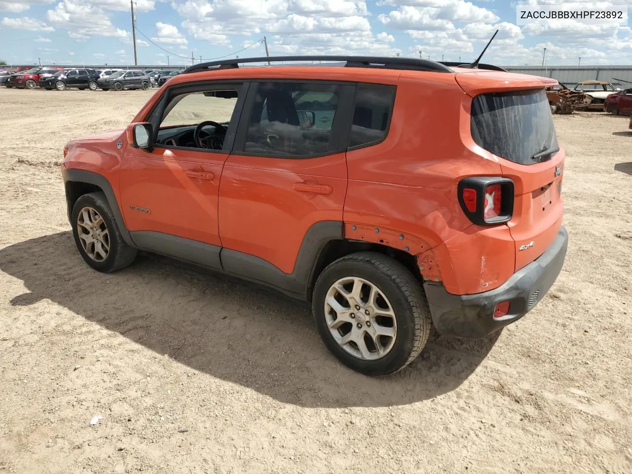 2017 Jeep Renegade Latitude VIN: ZACCJBBBXHPF23892 Lot: 68910224