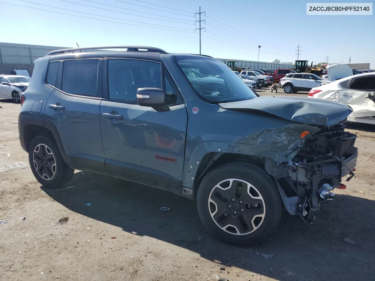 2017 Jeep Renegade Trailhawk VIN: ZACCJBCB0HPF52140 Lot: 69283404