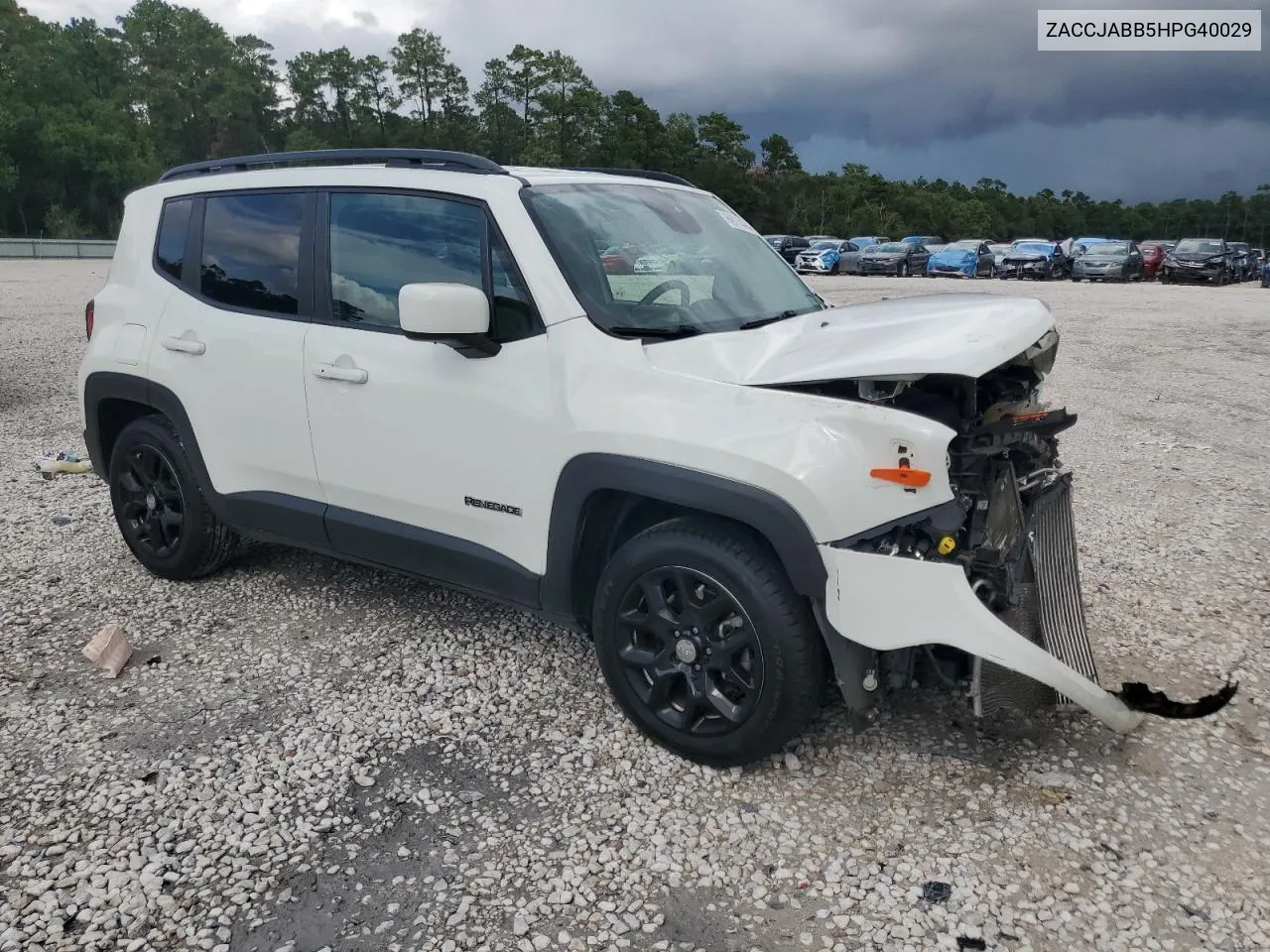 2017 Jeep Renegade Latitude VIN: ZACCJABB5HPG40029 Lot: 69774744