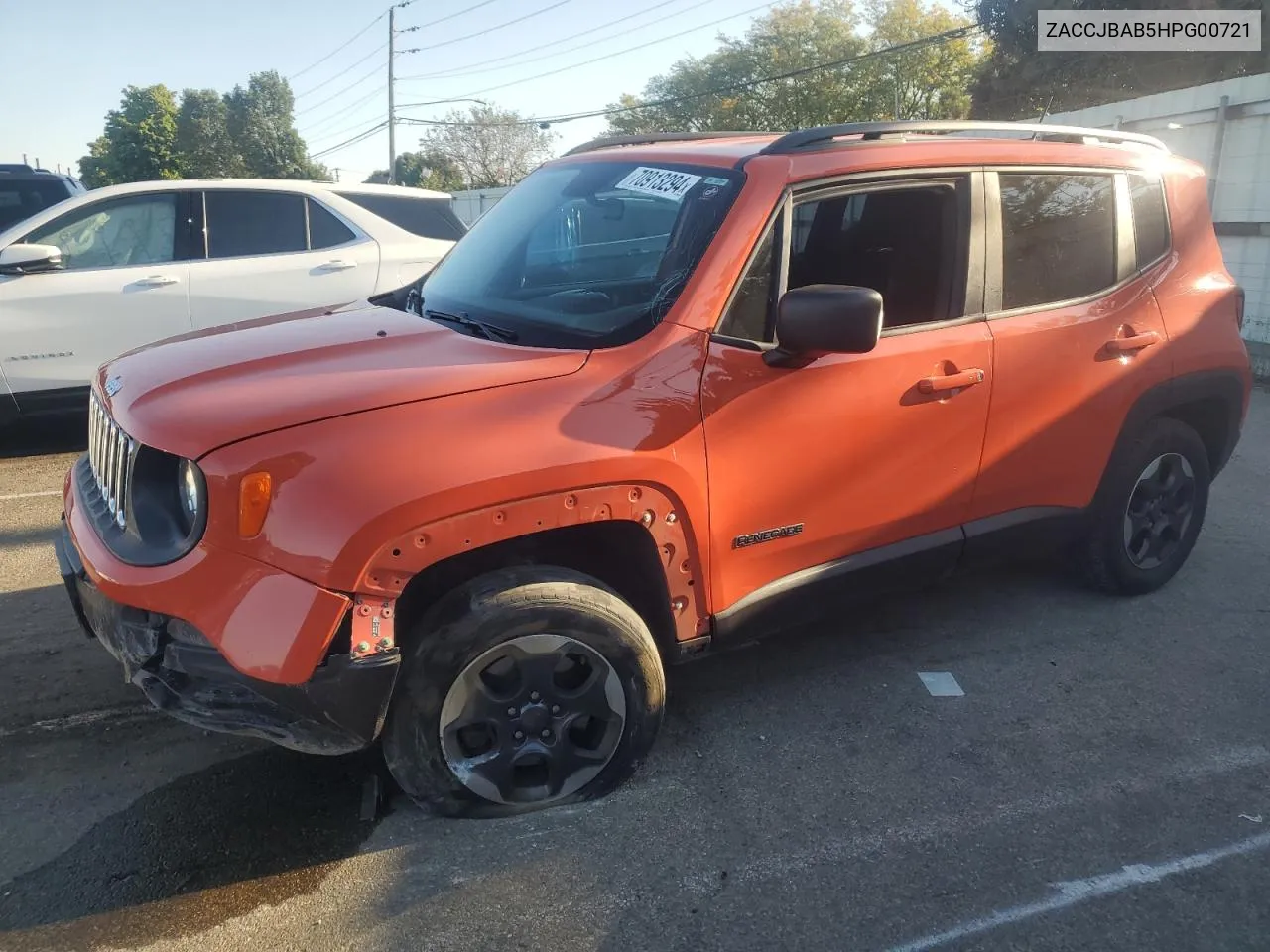 2017 Jeep Renegade Sport VIN: ZACCJBAB5HPG00721 Lot: 70913294